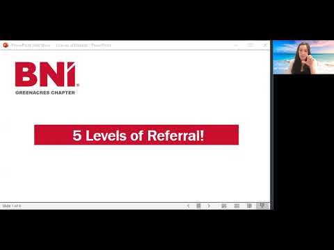 BNI Greenacres - Episode 548: The 5 Levels of a Referral