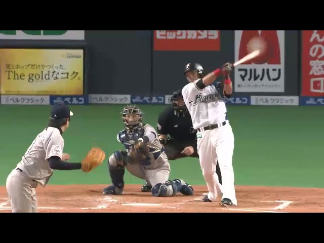 【3回裏】4番のバットが点を生む!! ファイターズ・中田 2打席連続タイムリー!! 2015/4/26 F-Bs