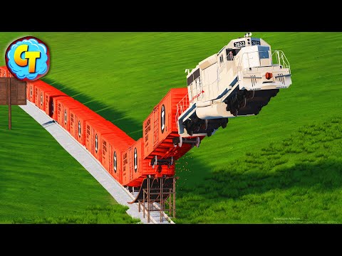 Train Accidents ✅ Derailments Head on Trains Collisions - BeamNG DRIVE