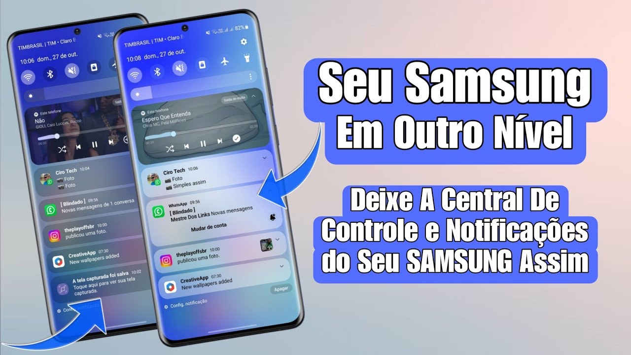 Seu Samsung em Outro Nível 😍 - Deixe O Centro de Controle e Notificações Com esse Blur Lindo 🔥🔥🔥