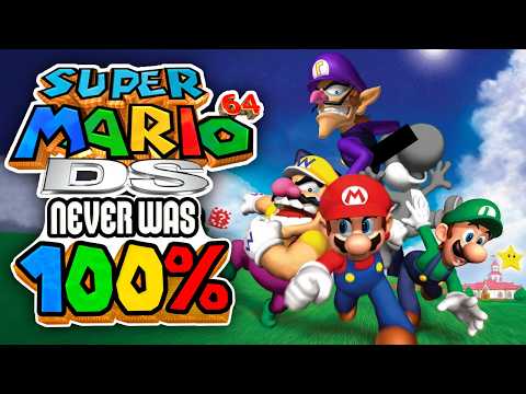 Super Mario 64 DS Never Was - 100% Longplay Full Game Walkthrough Gameplay Guide with Waluigi