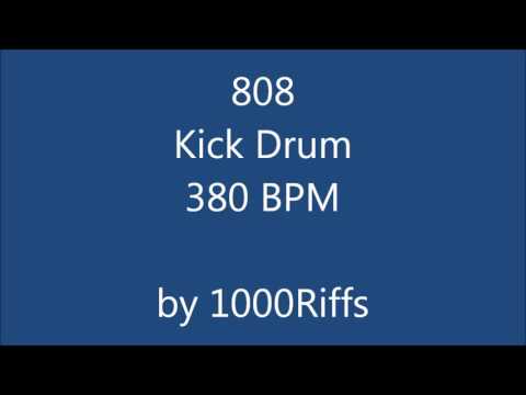 808 Bass Kick Drum 380 BPM - Beats Per Minute