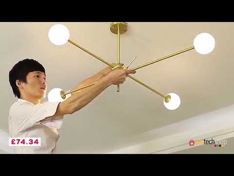 Classic Rotatable Ceiling Lamp Plating Process for Living Room