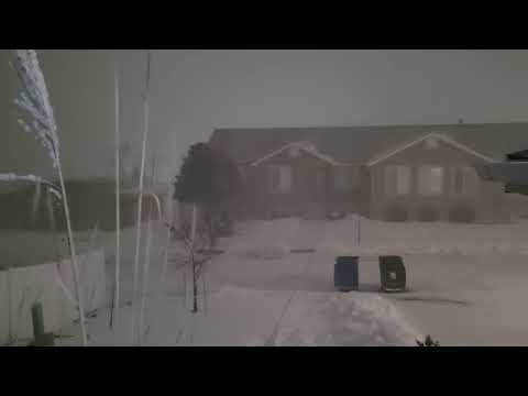 Snow Squall Warning Arrived in Salt Lake City, Utah