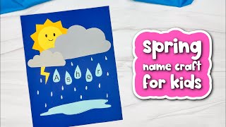 Spring Name Craft For Kids
