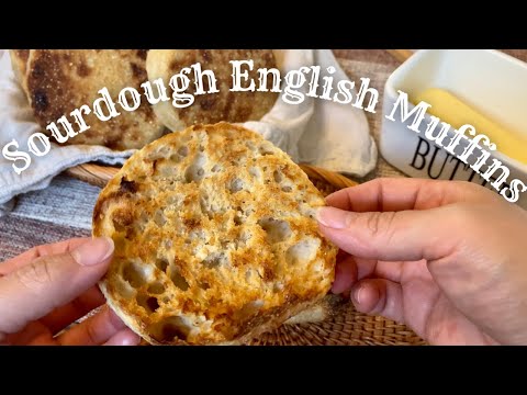Ricetta facile per muffin inglesi con lievito madre | Senza tagliapasta | Ricetta per scarti di l...