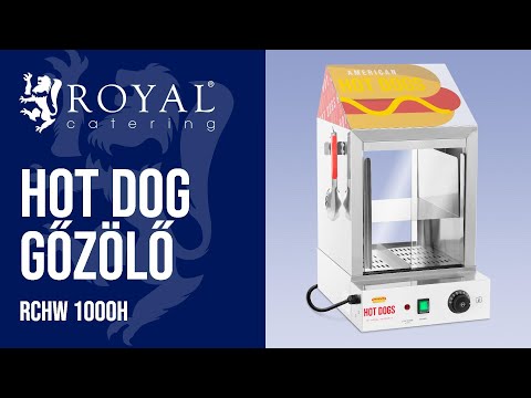 Videó - Hot dog gőzölő - 100 virsli - 25 zsemle - 1000 W