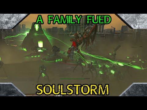 Warhammer 40,000: Dawn of War Soulstorm 3 Player Free for All - Tau vs Necrons vs Chaos Marines