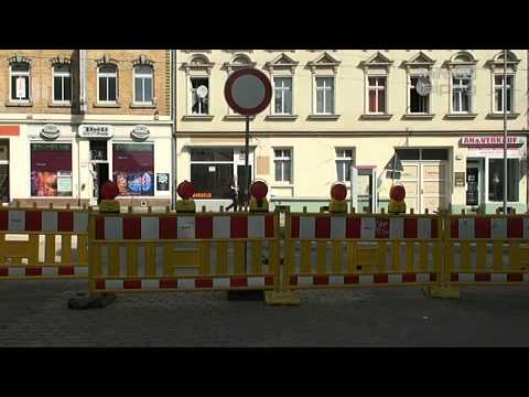 Vollsperrung in der Lützner Straße (30.04.2012)