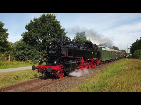 86 1744-1 und Slz 112 565-7 mit PRE 74866 bei Bergen auf Rügen