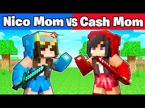 Nico’s Mom vs Cash’s Mom In Minecraft!