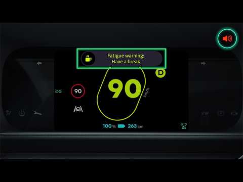 Renault Twingo E-Tech elétrico - vídeo tutorial - alerta de fadiga do condutor
