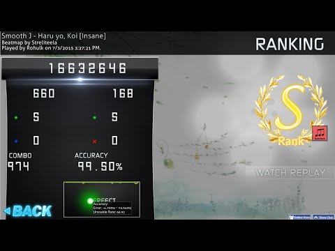 New Lowest UR + Sightread 99.5% HR FC ~ Smooth J - Haru yo, Koi