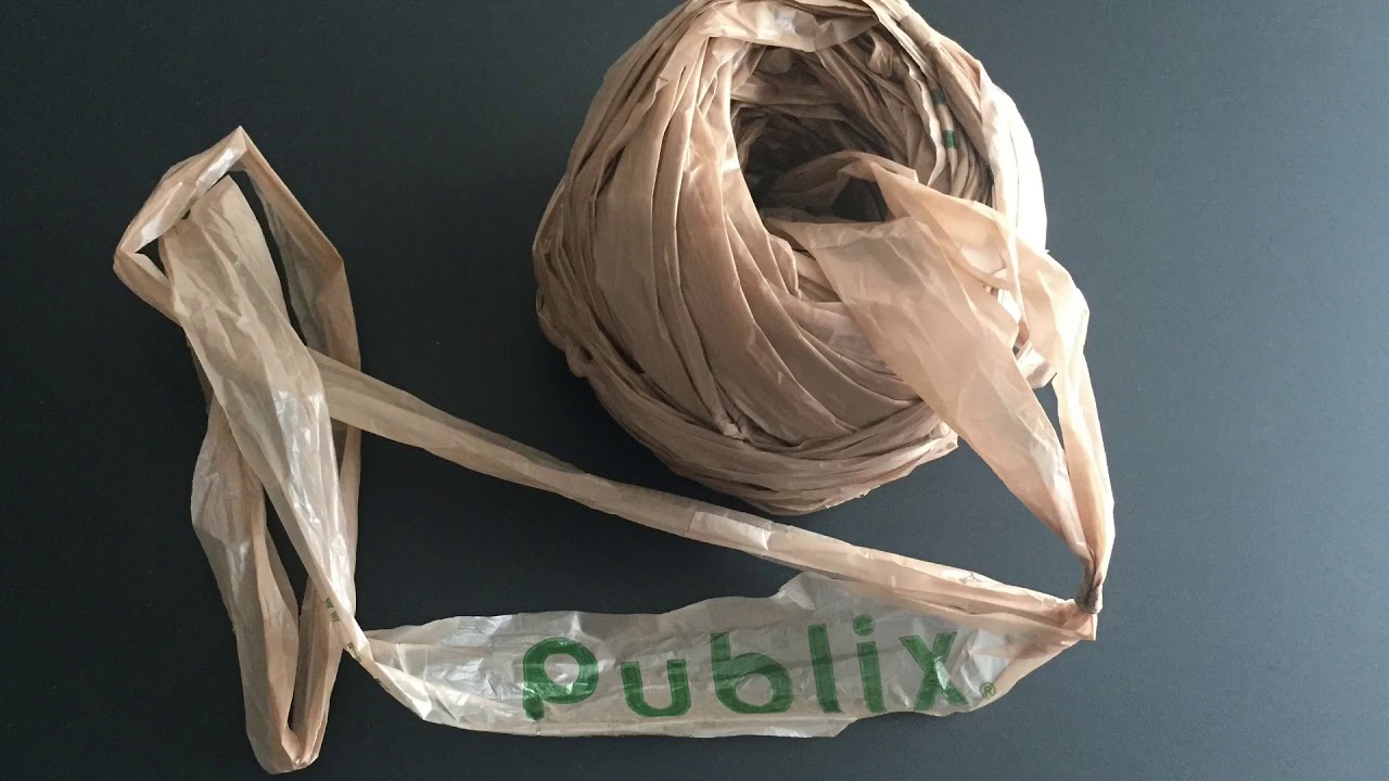 ♻️ What will you make with 8 Gauge Plarn? | Making Yarn from HDPE #2 Plastic Grocery Bags | GemFOX