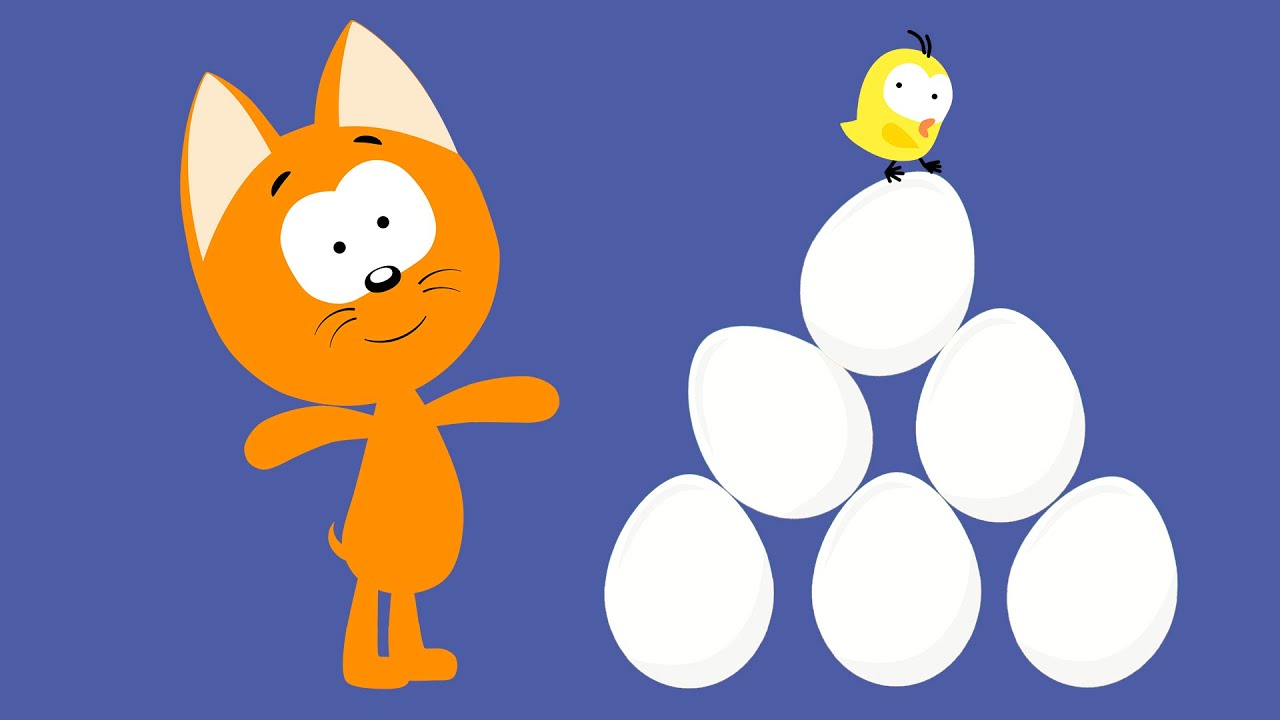 ЯЙЦА - Котёнок Котэ - Песенка мультик игра загадка про животных для детей малышей