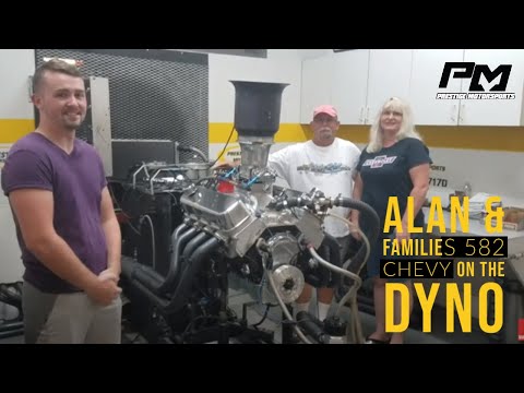 Alan and his family came to watch his 582ci Big Block Chevy on the Dyno at Prestige