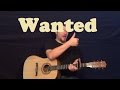 Wanted (Hunter Hayes) Guitar Lesson Easy Strum Chord Licks How to Play Wanted Tutorial