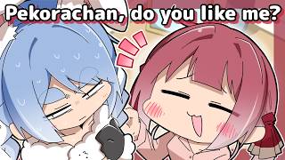 Marine, who was drunk, called out to Pekora.【Animated Hololive/Eng sub】【Marine/Pekora】