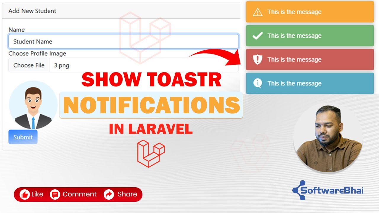 Laravel Toastr Notification Setup in 2 Minutes | Quick Success & Error Alert Tutorial | SoftwareBhai