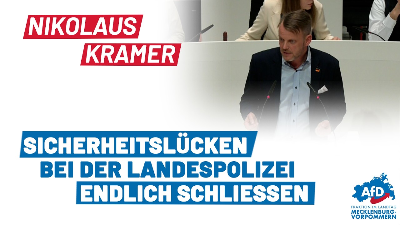 Nikolaus Kramer: Sicherheitslücken bei der Landespolizei endlich schließen