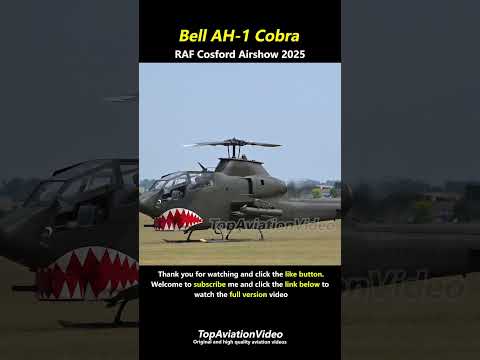 AH-1 Cobra attack helicopter demo at Duxford Summer Airshow 2025