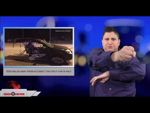 Teen walks away from car accident that split car in half (ASL - 5.21.18)