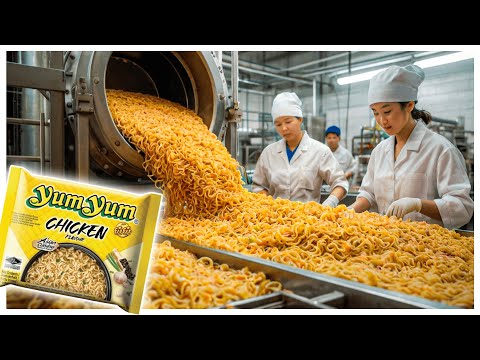 How Instant Noodles Are Made in the Factory
