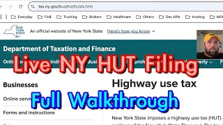 How to File New York HUT Highway Use Tax - Step by Step Tutorial for MC/DOT Authority (MT-903)