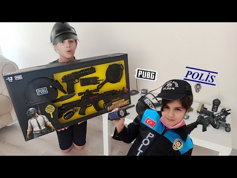 Police Melisa bought a giant PUBG attack set | combined it with the police play set