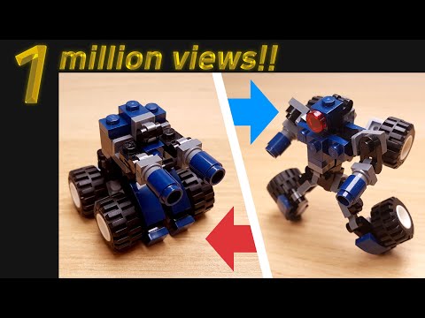 LEGO brick Navy Cannon transformer robot tutorial Wheel Cannon #LEGO #MOC #レゴ変形ロボ #レゴアイデア #레고변신로봇