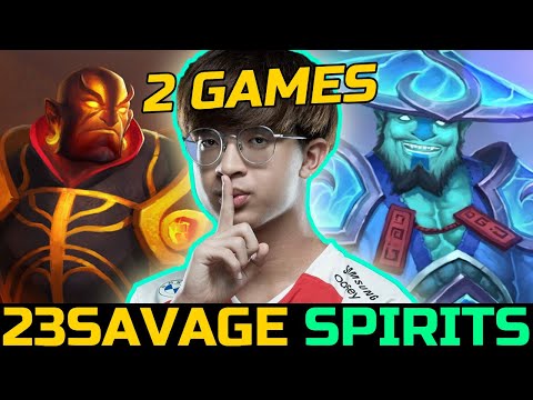 23SAVAGE PLAYING MID 2 GAMES IN A ROW - SPIRITS MID DOTA 2