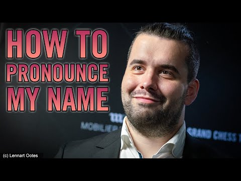 Ian Nepomniachtchi on how to pronounce Ian NEPOMNIACHTCHI