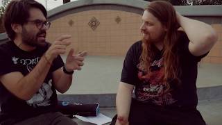 EVIL WARNINGS interviews Adam Biggs from RIVERS OF NIHIL (March 31 2018, Pomona, CA)