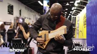 Donald and Oskar Jamming inside the Phil Jones Amps Booth, NAMM 2017