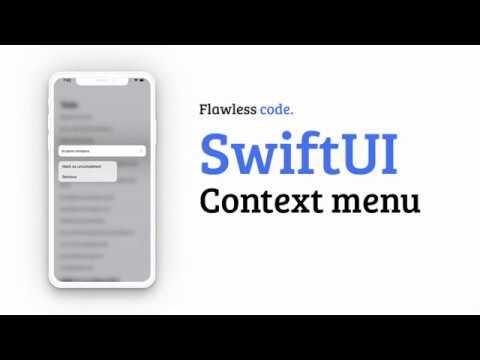 Context menu | SwiftUI | Flawless code