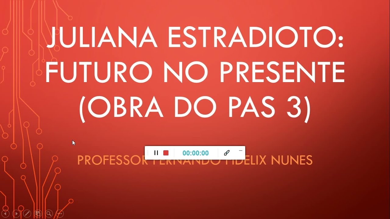 ANÁLISE DA OBRA JULIANA ESTRADIOTO: FUTURO NO PRESENTE - OBRA  DO PAS/UnB 3ª ETAPA