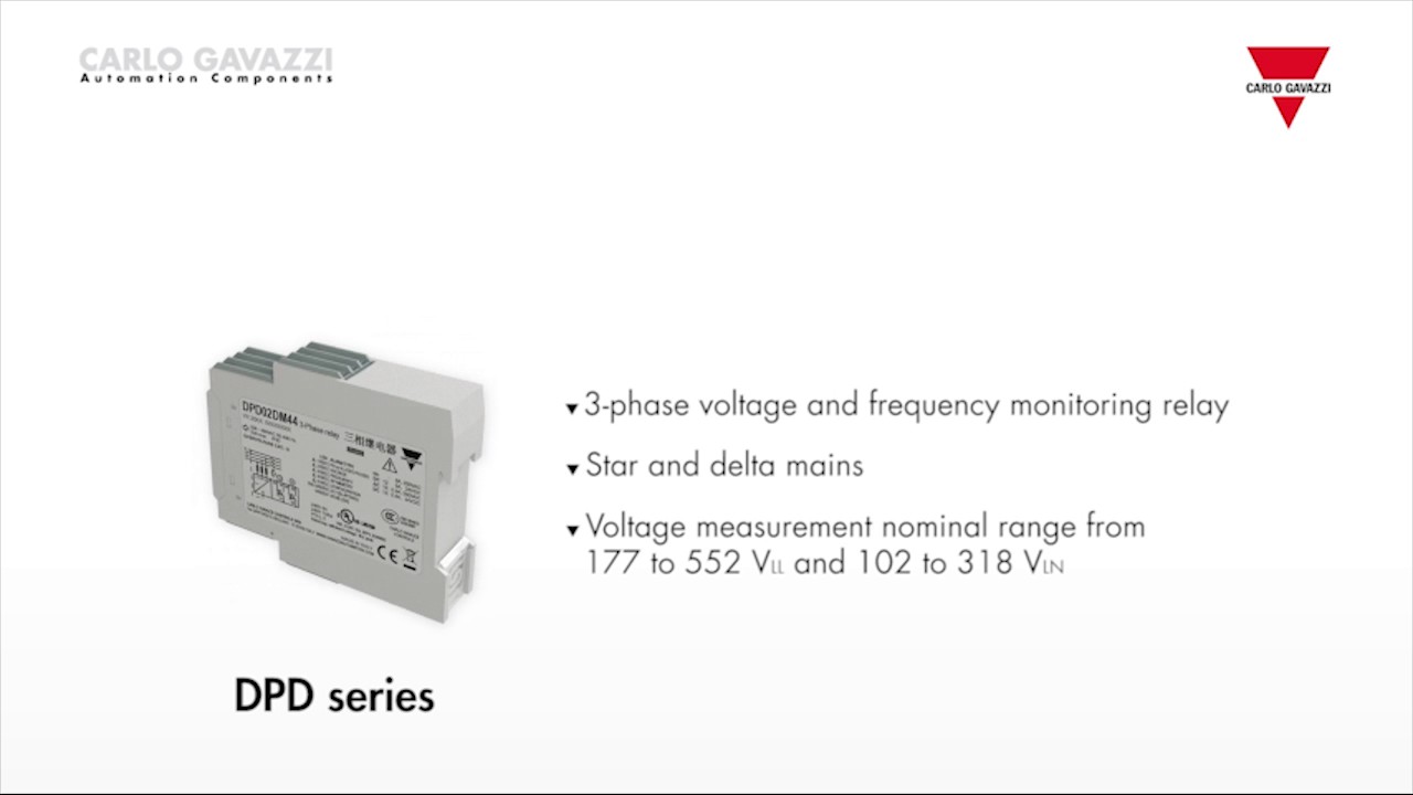 DPD Series 3 Phase Monitor from Carlo Gavazzi