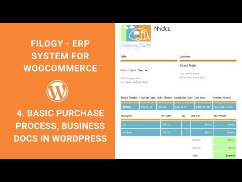 4. Filogy ERP basic purchase process, business documents in WP