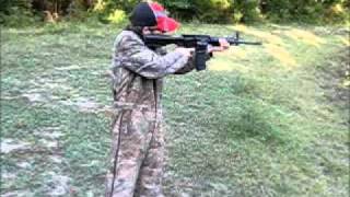 preview picture of video '14 year old shooting an AR15 with the SLIDEFIRE Stock for the first time.'