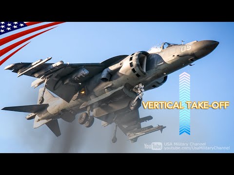 Legendary Harrier Jet – AV-8B performs Vertical Take-off and Landing