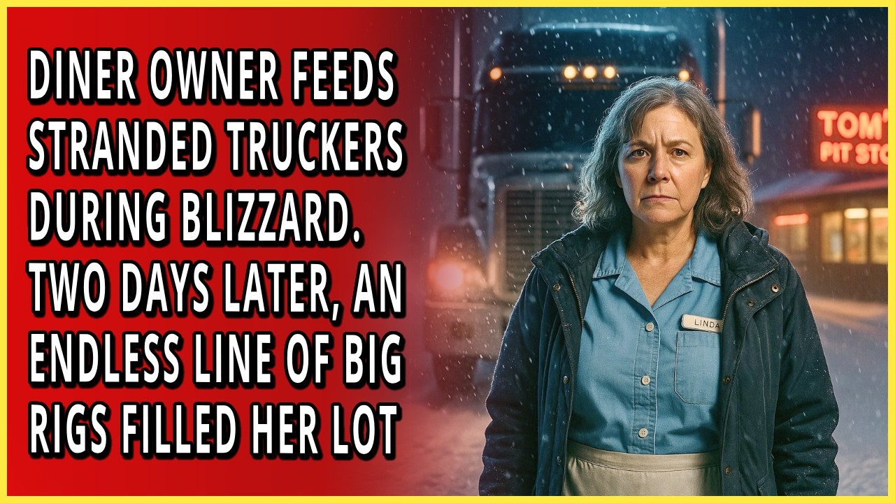 Diner Owner Feeds Stranded Truckers in a Blizzard. 2 Days Later, an Endless Line of Big Rigs Appear