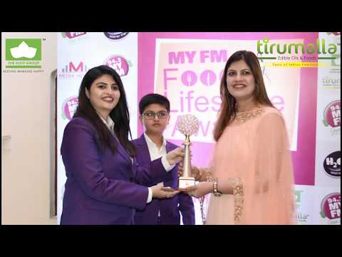 Most Popular And Healthy Oil Brand award to Tirumalla Edible Oil from 94.3 My-FM Food & Lifestyle Award