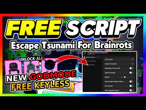 Escape Tsunami For Brainrots Script *NO KEY* - WORKING GODMODE, TELEPORT BYPASS, DUPE + More!
