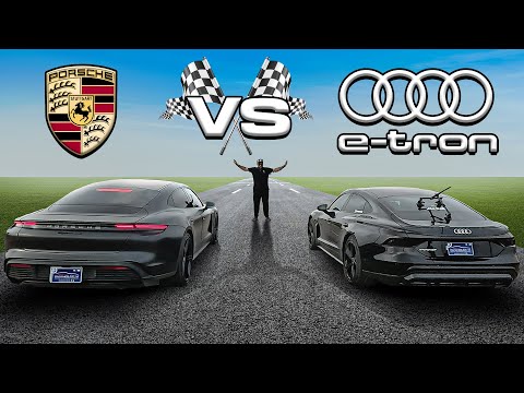 Etron Vs Taycan | Drag Race | PakWheels