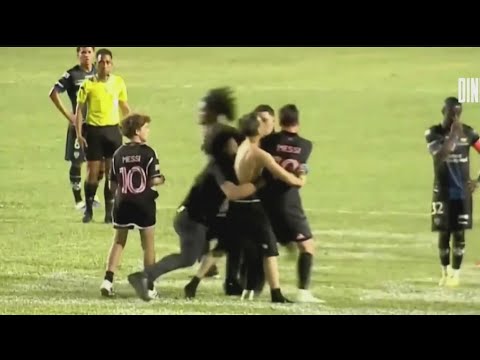 Lionel Messi attacked by a fan during an Inter Miami game in Puerto Rico