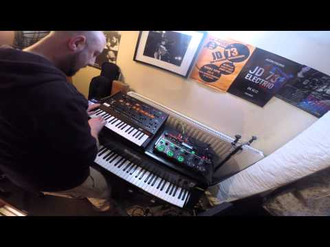 JD73 2015 ARP Odyssey ElectroFunk Jam! (with Rhodes MK7 and Boss RC505)