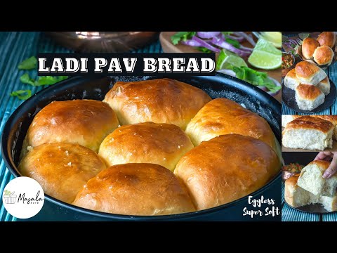 SOFT PAV BREAD RECIPE - EGGLESS LADI PAV BREAD BUNS RECIPE IN OVEN | EGGLESS DINNER ROLLS