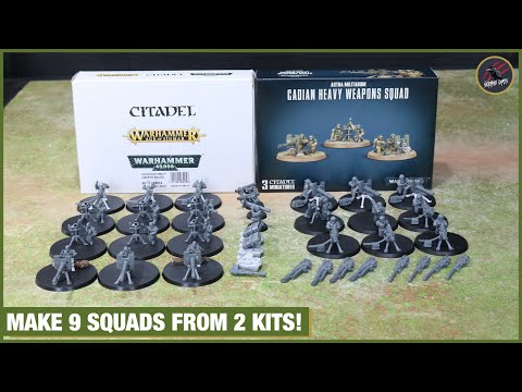 How To Build NINE Heavy Weapons Squads From TWO Kits! Astra Militarum Catachan & Cadian Weapons