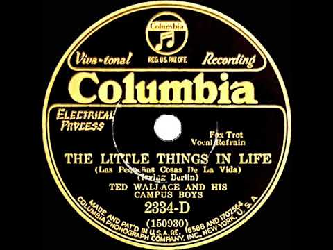 1930 Ted Wallace - The Little Things In Life (with vocal trio)