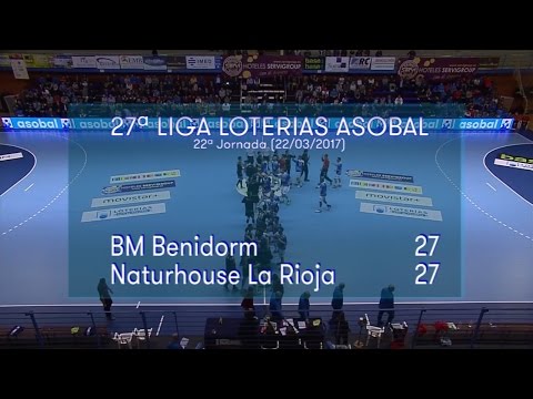 LIGA LOTERIAS ASOBAL J22 BM Benidorm - Naturhouse La Rioja 27 - 27